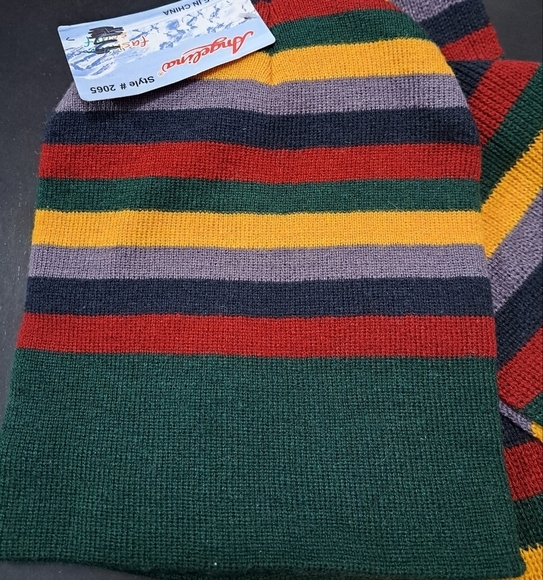 NWT Striped Hat & Scarf With Fringe - Picture 2 of 3